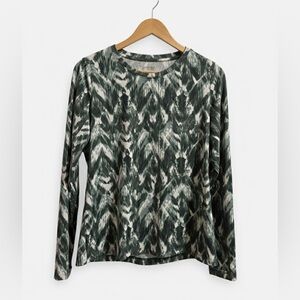 Duluth Trading Co Forest Pattern Long Sleeve UPF 50 Crew Neck T-Shirt